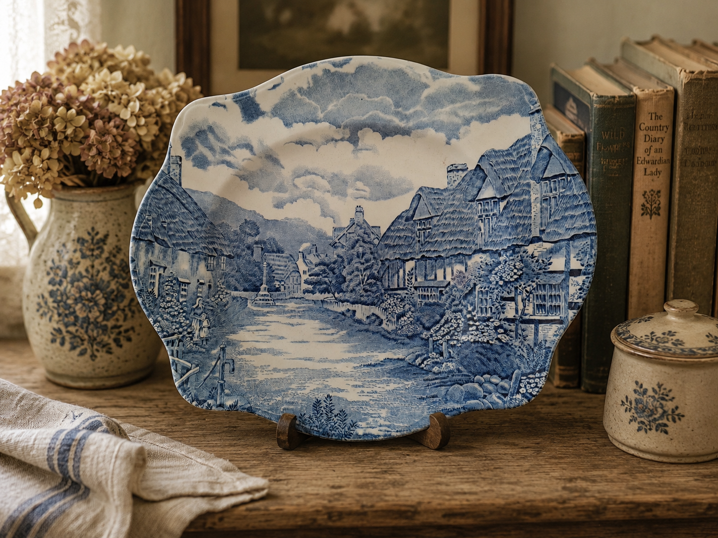 Vintage Johnson Bros Olde English Countryside Blue & White