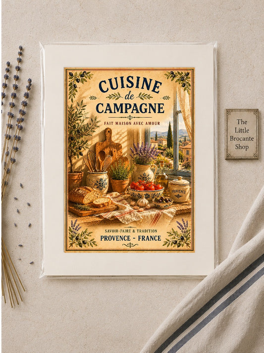Cuisine de Campagne – Vintage French Country Kitchen, French Country
Provence
Rustic Farmhouse
Brocante
Cottagecore
Mediterranean
Country Kitchen
Rustic Chic
Vintage European
Traditional
French Provincial
Shabby Chic
Old World
Continental wall artwork.