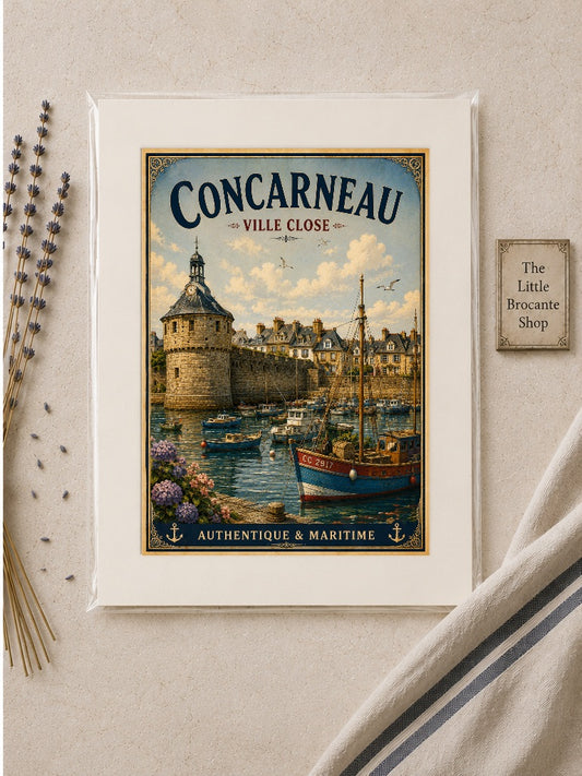 Concarneau – Ville Close | Vintage Brittany Harbour Travel Print, Coastal
Breton
French Coastal
Nautical
French Country
Vintage Travel
Scandinavian
Modern Coastal
Hamptons
Cottage Style
Rustic Coastal
Contemporary wall artwork.