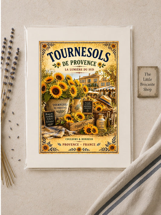 Tournesols de Provence – Vintage French Sunflower Market Print, French Country
Provence
French Provincial
Rustic Farmhouse
Cottagecore
Mediterranean
Brocante
Vintage European
Country Cottage
Rustic Chic
Traditional
Timeless Classic wall artwork.