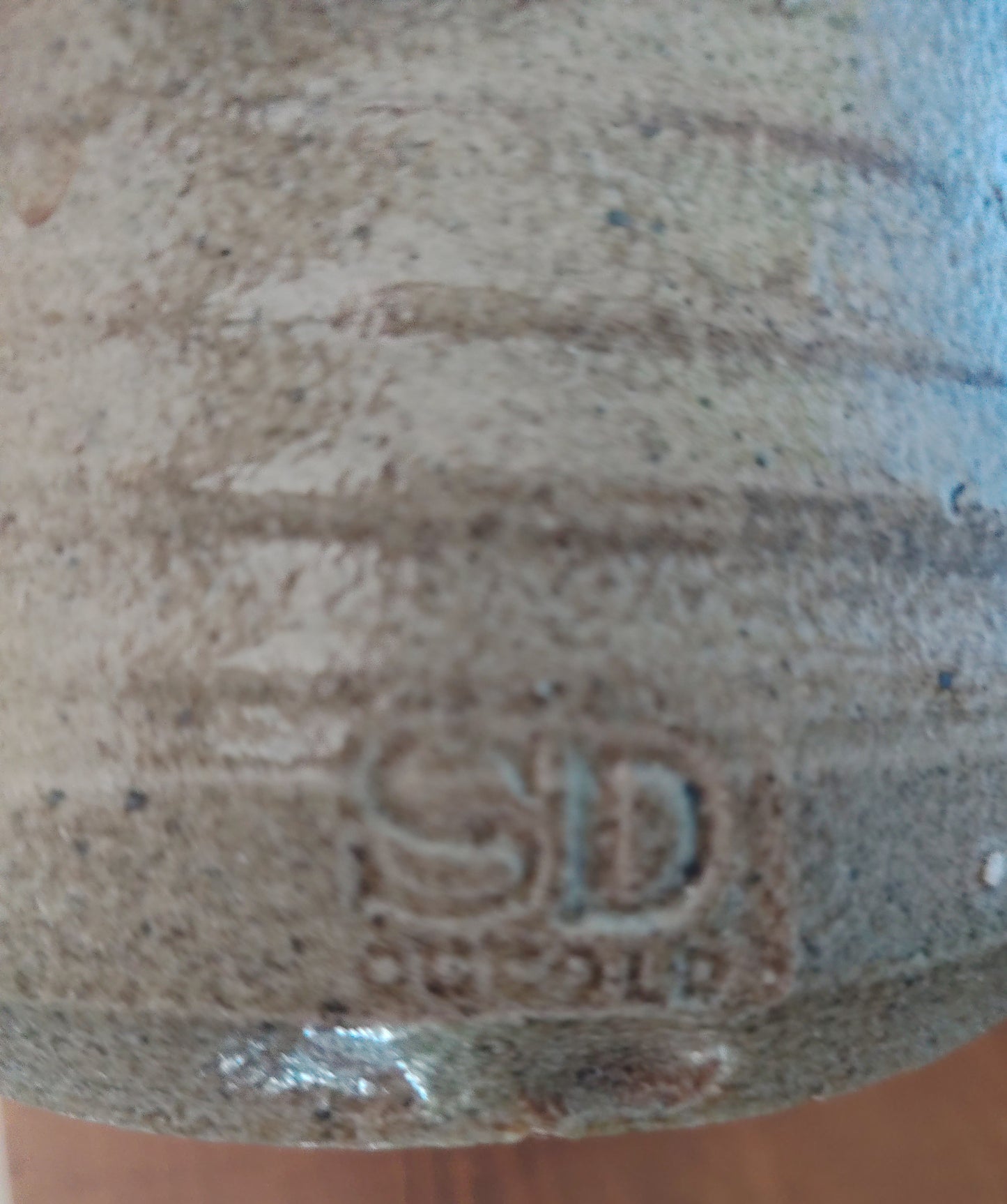 Vintage Occold Pottery Glazed Stoneware Jug | Large Two-Tone Studio Pottery Pitcher photograph 6