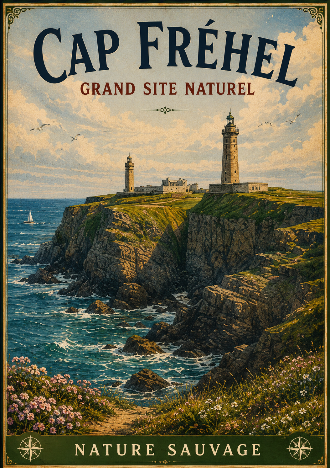 Belle-Île-en-Mer – Vintage French Coastal Travel Print, Coastal
French Coastal
Breton
French Country
Mediterranean
Hamptons
Nautical
Vintage Travel
Scandinavian
Contemporary Coastal
Cottage Style
Relaxed Modern wall artwork.