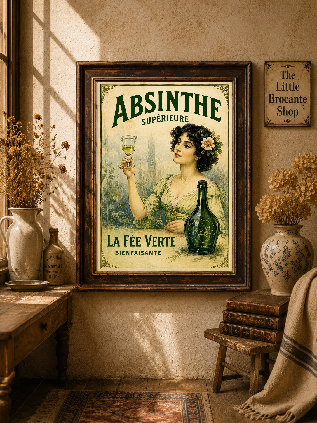 Absinthe Supérieure "La Fée Verte" Vintage French Print | Belle Époque Wall Art Print | Available in A4, A3, A2, 50x70cm & A1