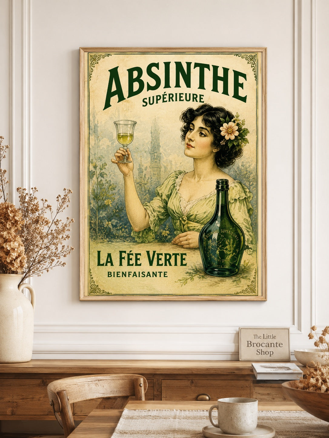 Absinthe Supérieure "La Fée Verte" Vintage French Print | Belle Époque Wall Art Print | Available in A4, A3, A2, 50x70cm & A1