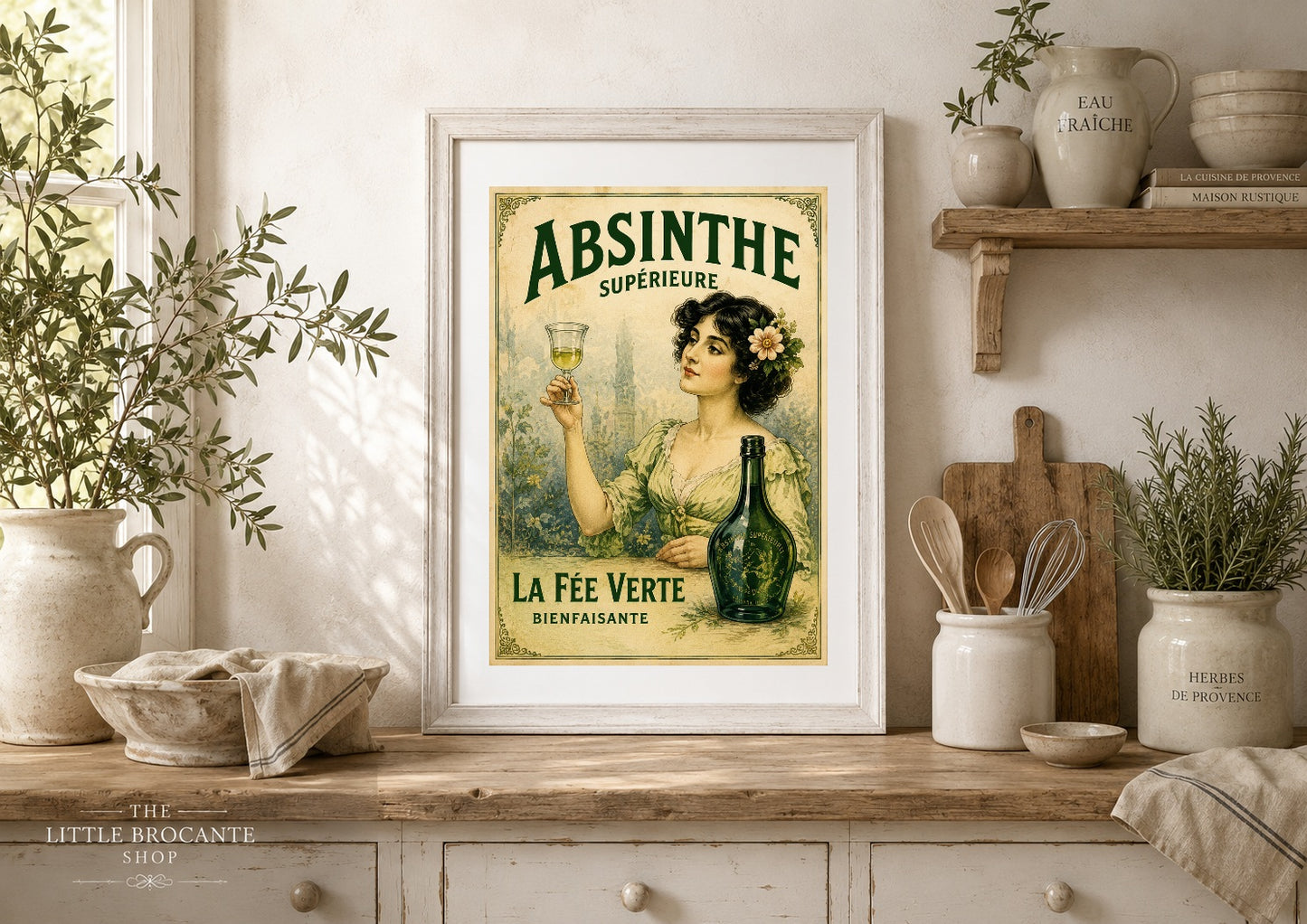 Absinthe Supérieure "La Fée Verte" Vintage French Print | Belle Époque Wall Art Print | Available in A4, A3, A2, 50x70cm & A1