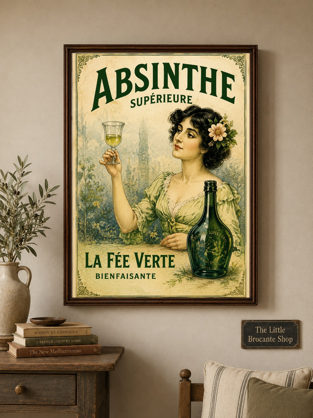 Absinthe Supérieure "La Fée Verte" Vintage French Print | Belle Époque Wall Art Print | Available in A4, A3, A2, 50x70cm & A1