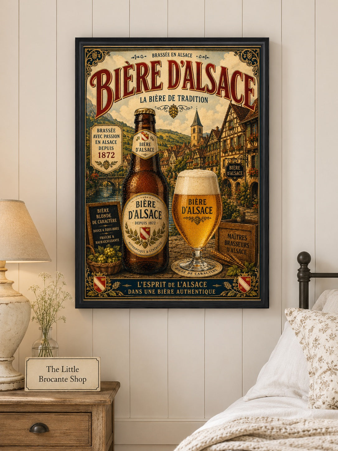 Bière d'Alsace Vintage Beer Poster – French Brewery Wall Art
