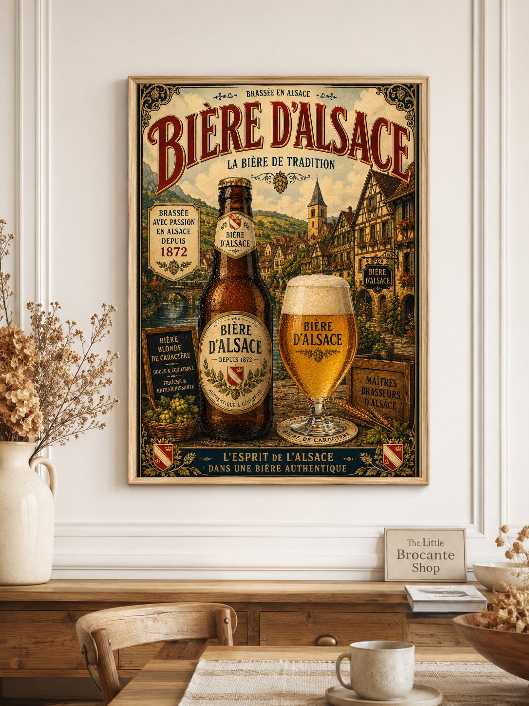 Bière d'Alsace Vintage Beer Poster – French Brewery Wall Art