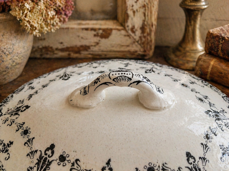 Antique Blue & White Lidded Tureen