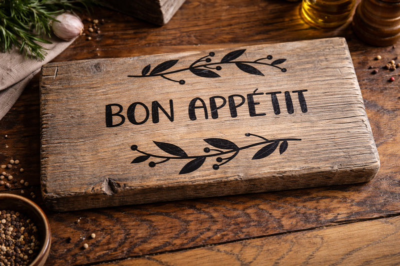 Handmade Rustic Wooden Bon Appetit Sign