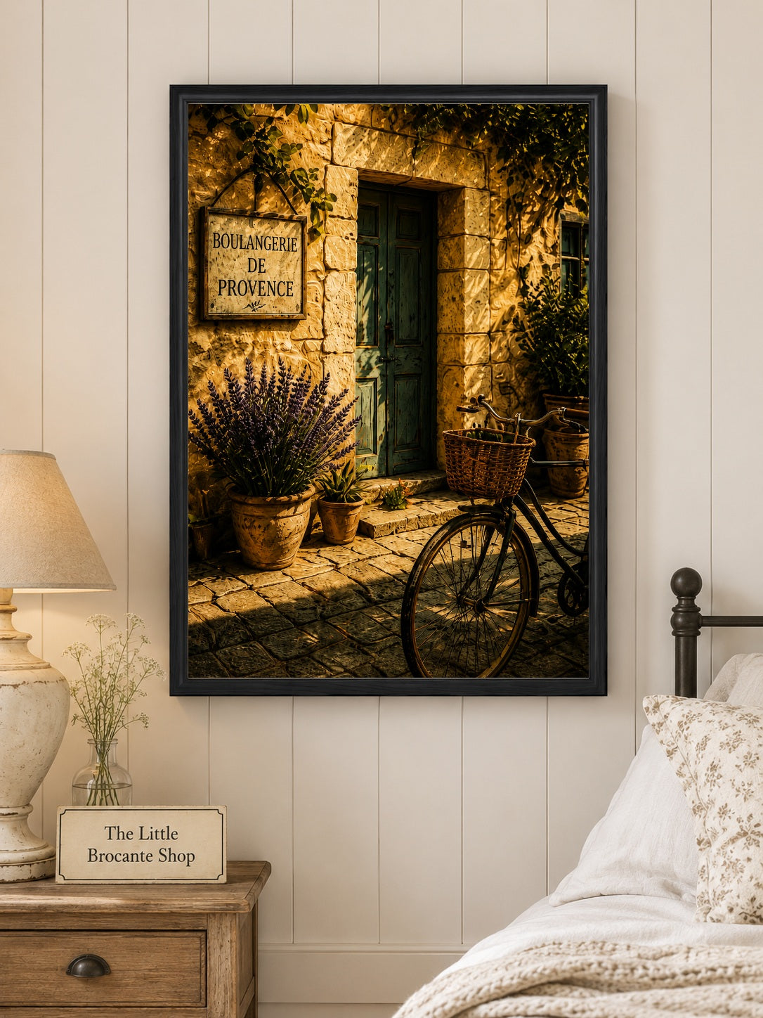 Boulangerie de Provence Vintage French Bakery Print | Rustic Provence Wall Art | French Country Kitchen Poster