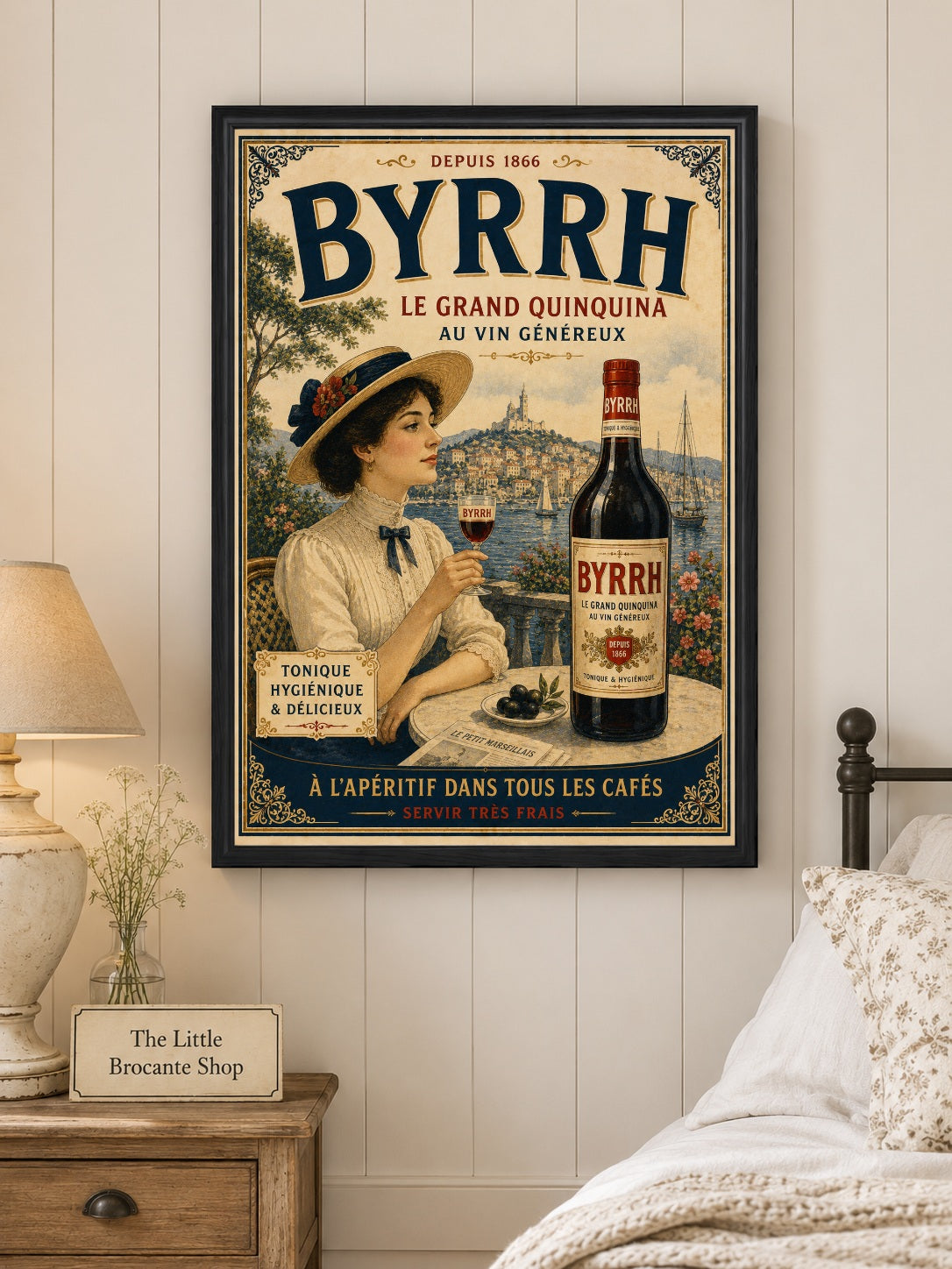 Byrrh Le Grand Quinquina Vintage French Drinks Advertising Print | French Aperitif Wall Art | Mediterranean Café Poster