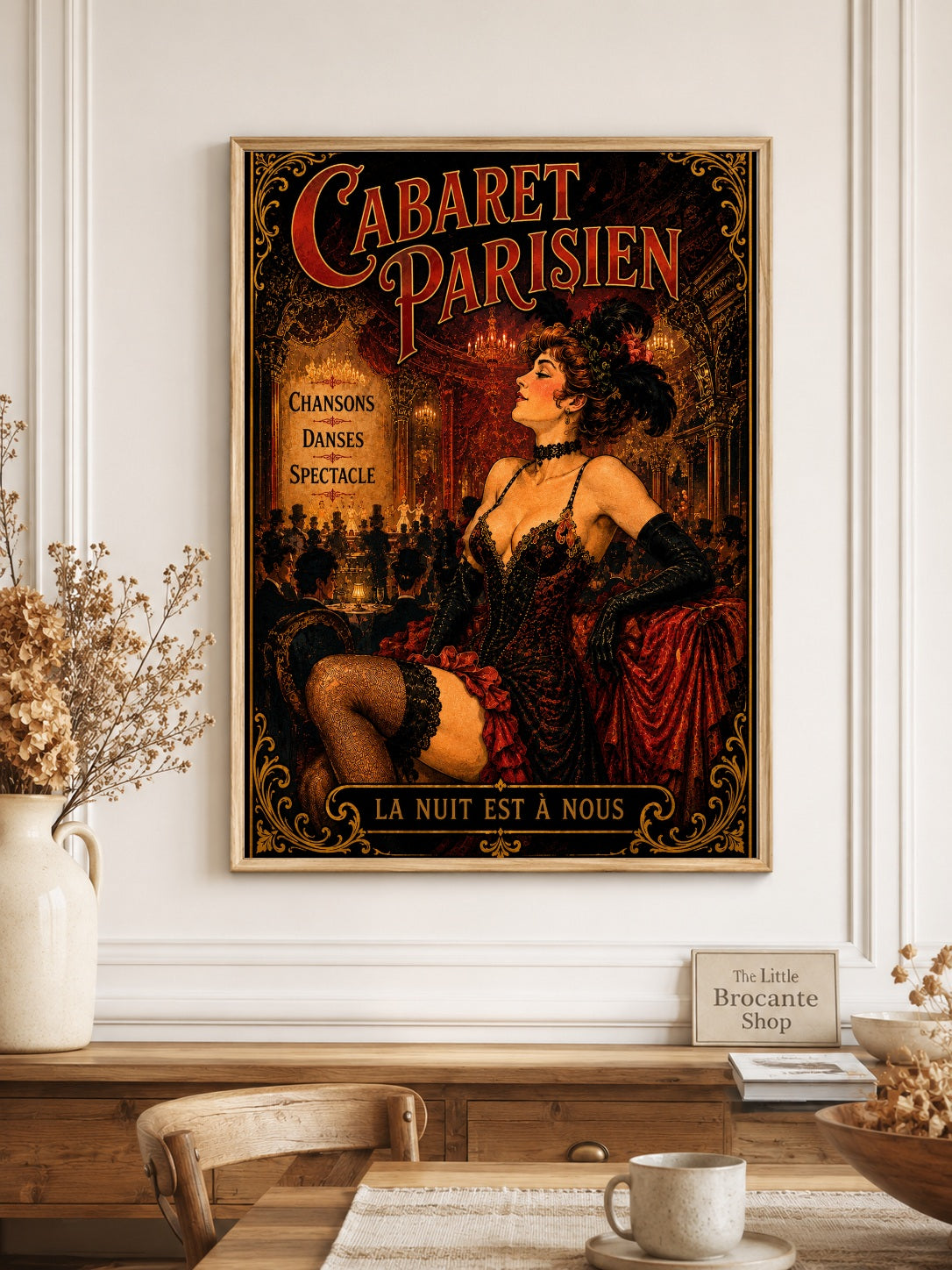 Cabaret Parisien Print in Bell Epoque Style - Exclusive French Print