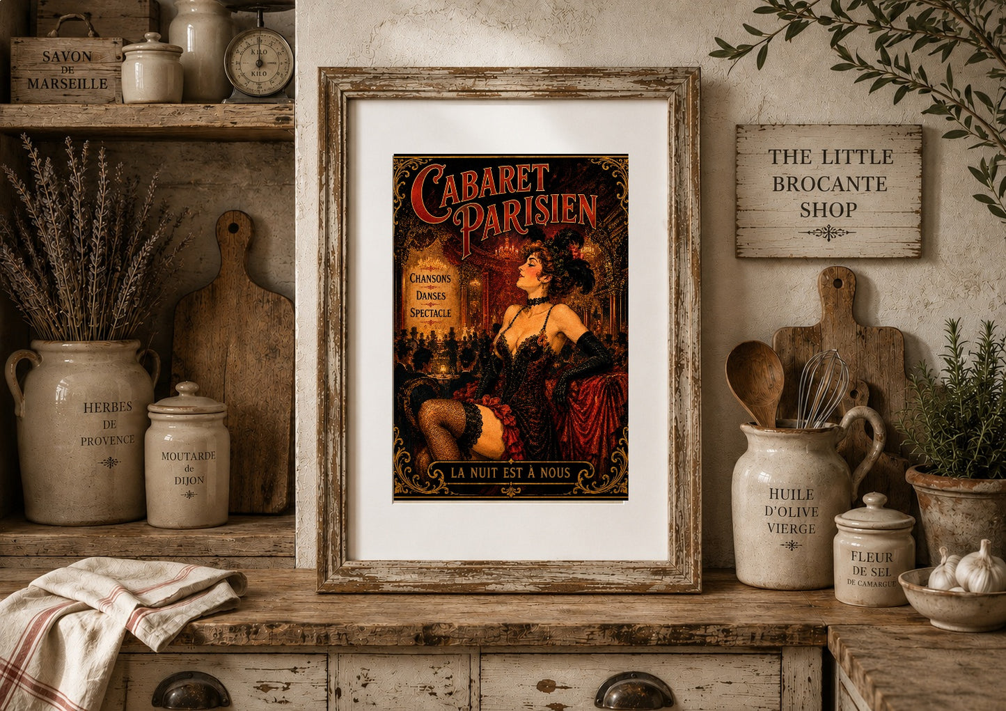 Cabaret Parisien Print in Bell Epoque Style - Exclusive French Print