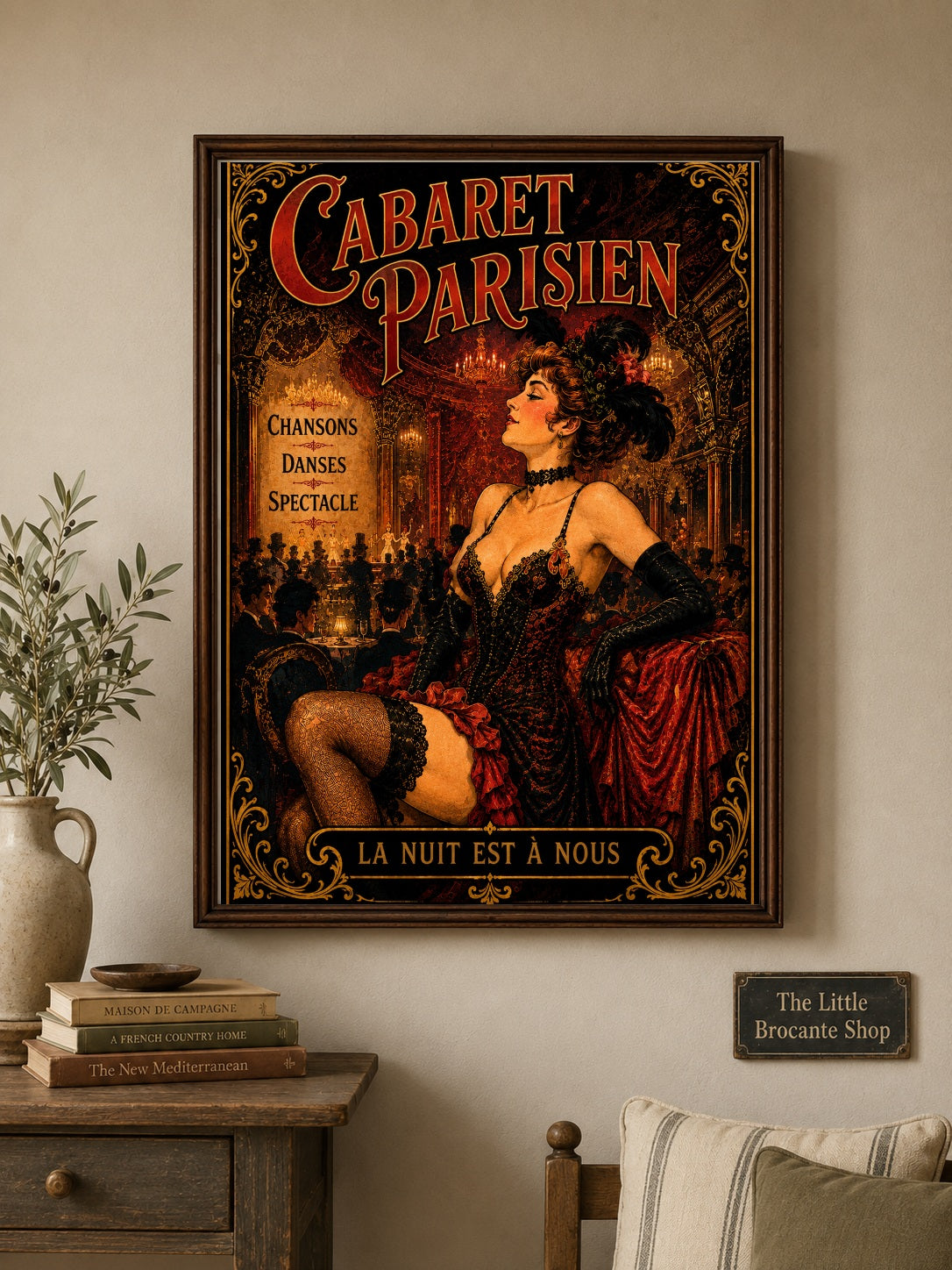 Cabaret Parisien Print in Bell Epoque Style - Exclusive French Print