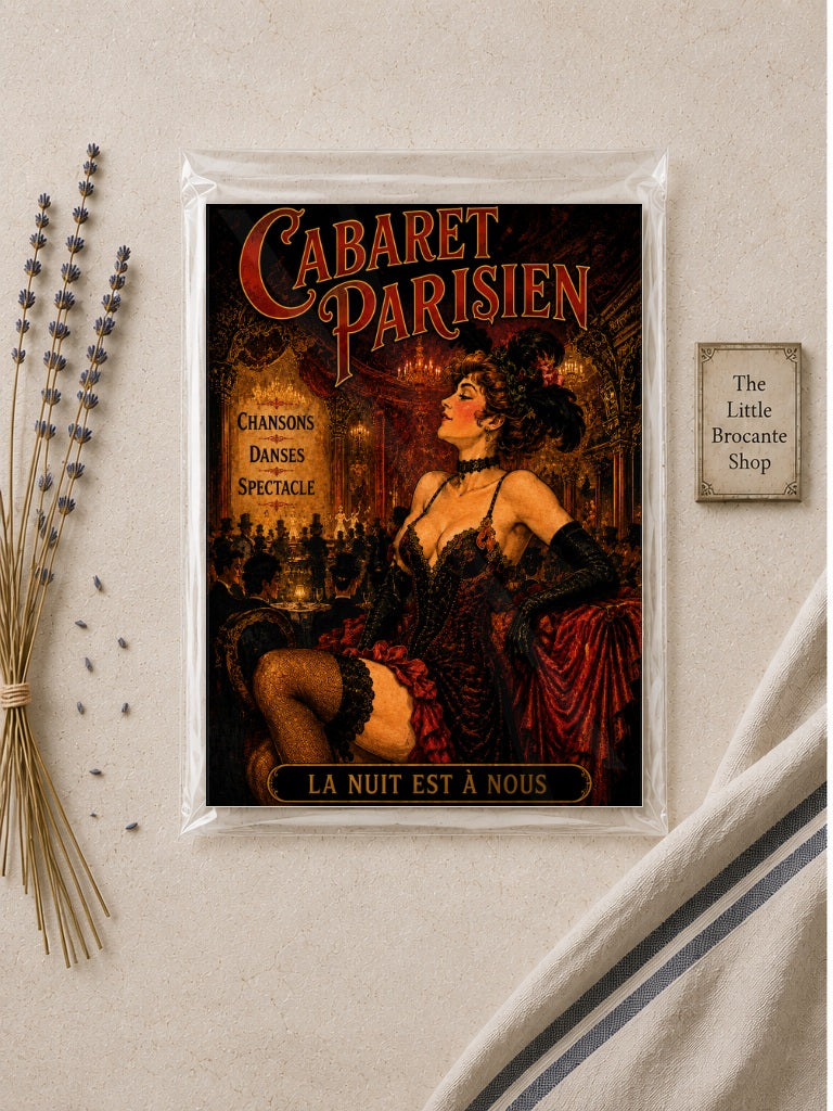 Cabaret Parisien Print in Bell Epoque Style  Unframed Art Print