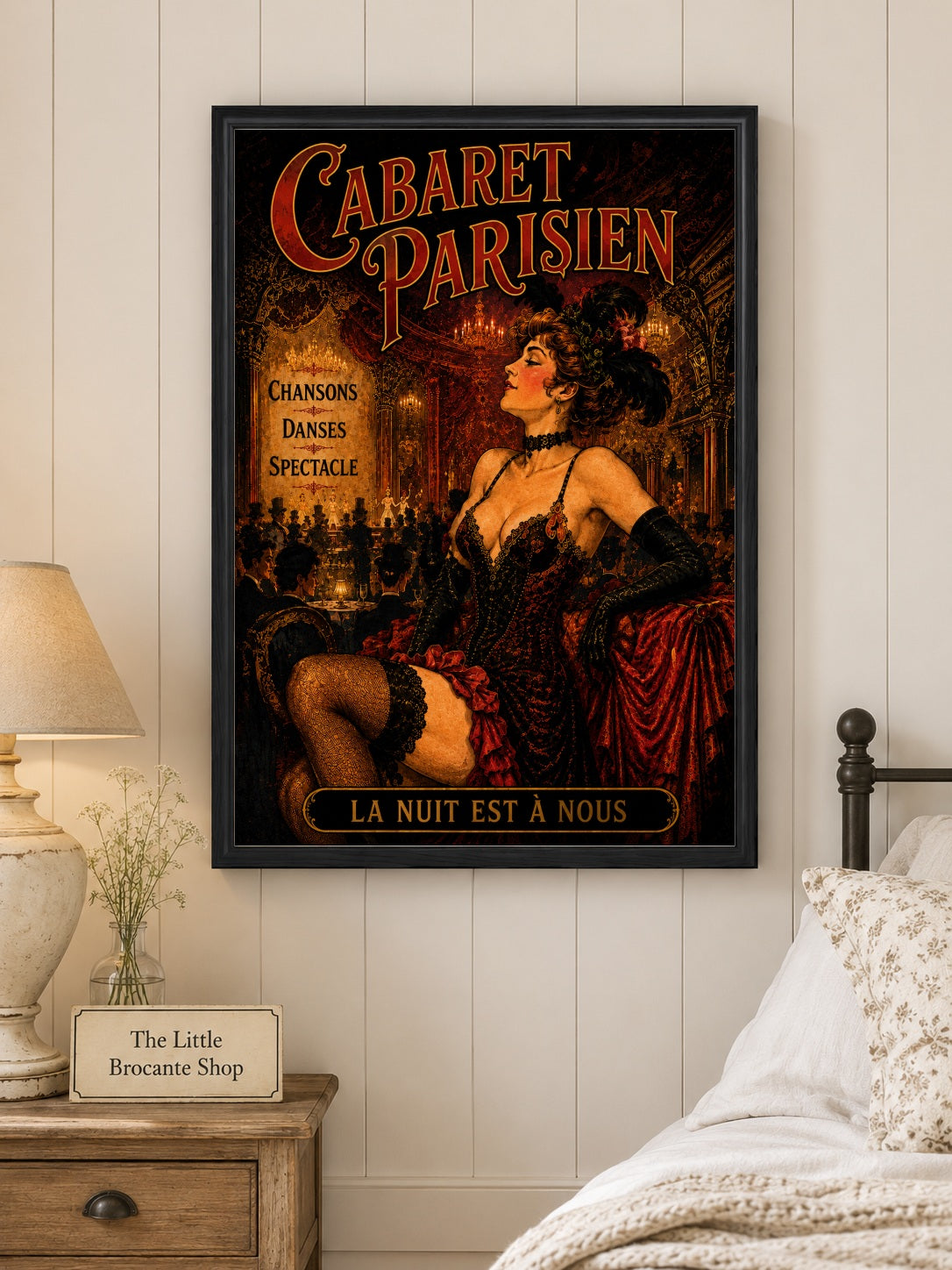 Cabaret Parisien Print in Bell Epoque Style  Unframed Art Print