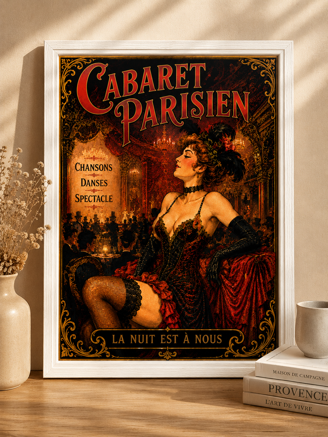 Cabaret Parisien Print in Bell Epoque Style - Exclusive French Print