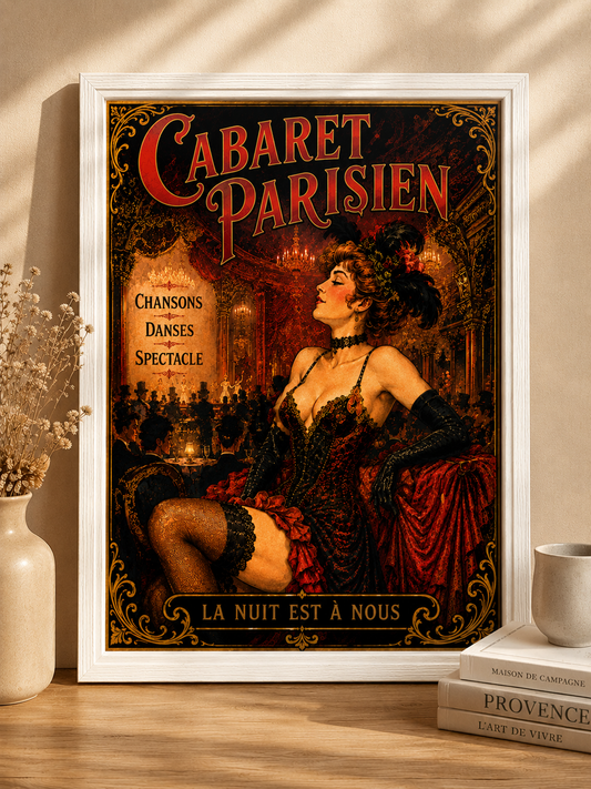 Cabaret Parisien Print in Bell Epoque Style - Exclusive French Print