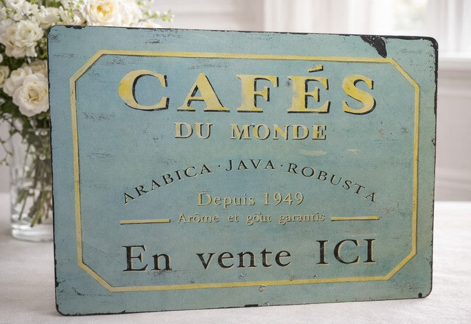 Vintage French Cafe du Monde Sign