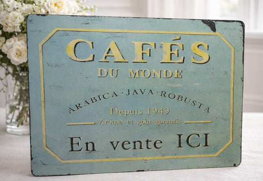 Vintage French Cafe du Monde Sign