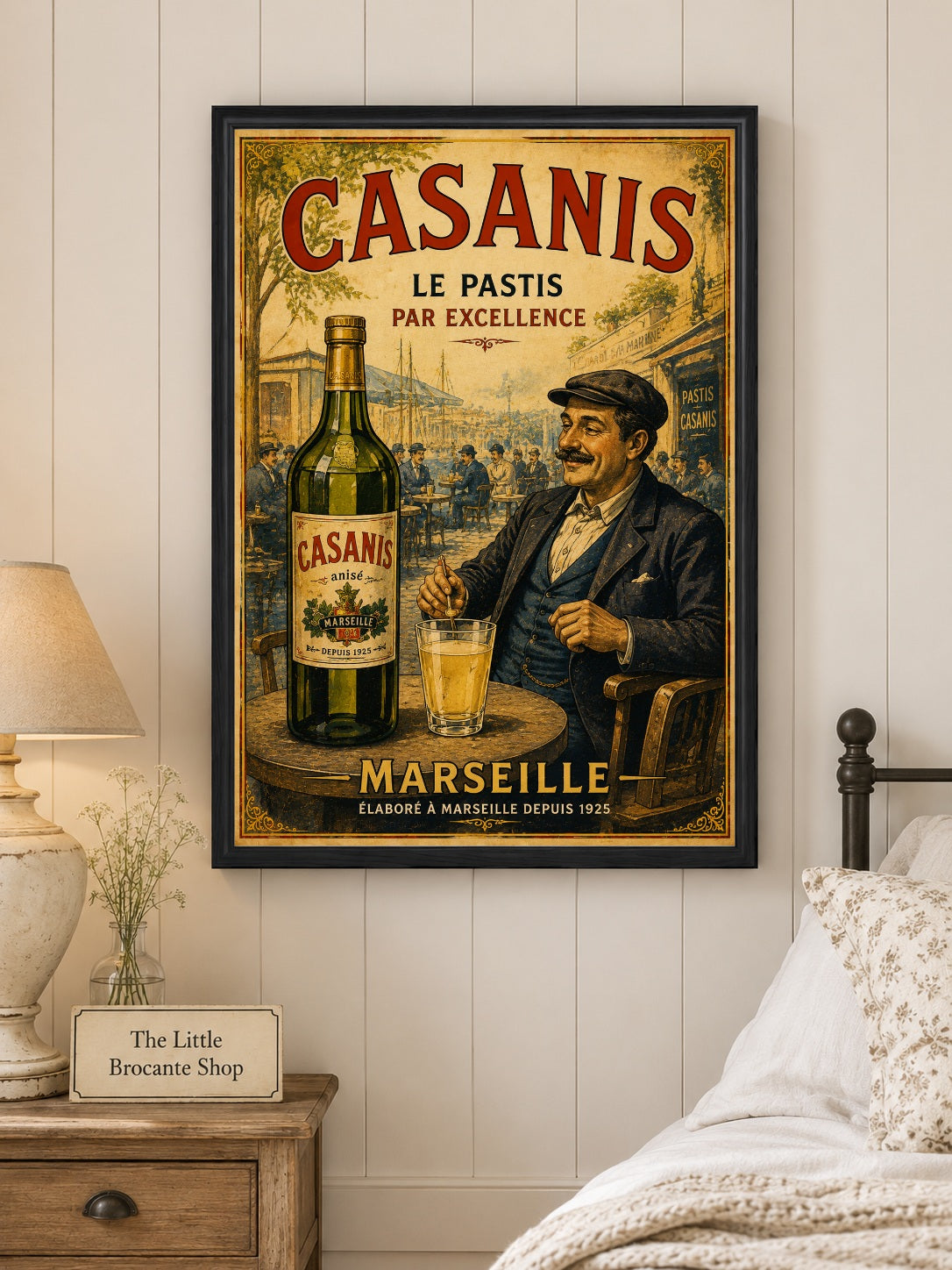 Casanis Le Pastis Vintage French Advertising Print | Marseille Pastis Wall Art | French Café Poster
