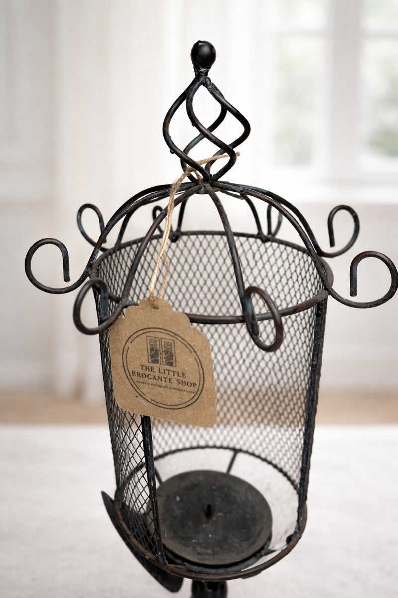 Vintage French Cast Iron Candle Holder