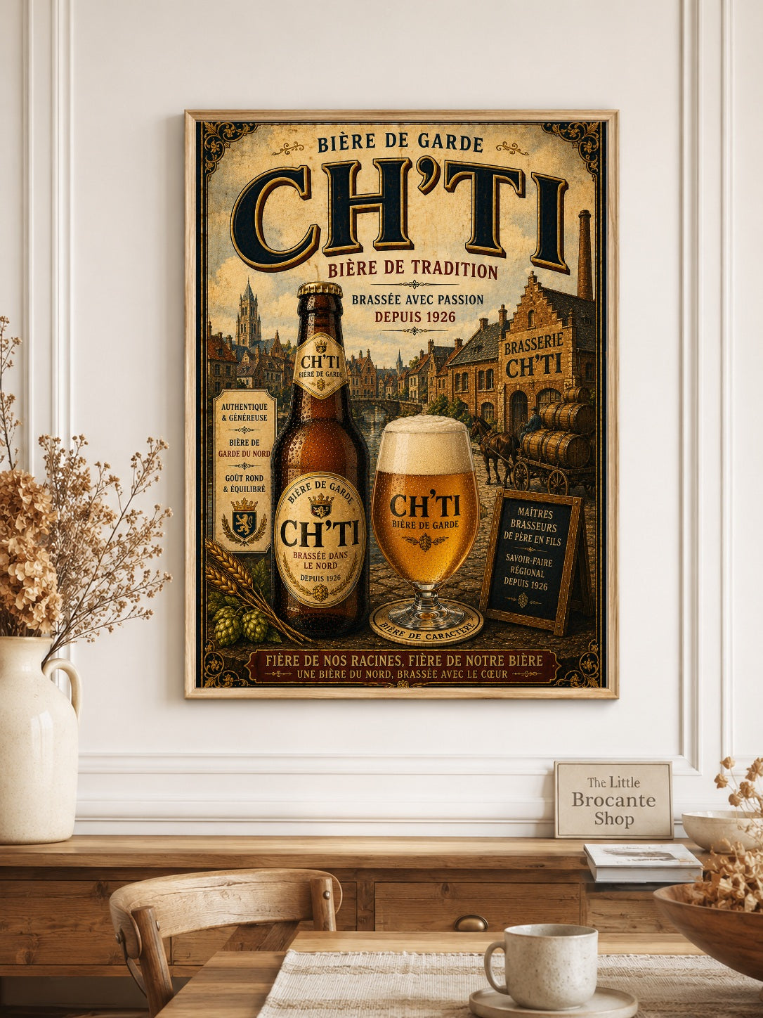 Ch'Ti Bière de Garde Vintage Beer Poster – French Brewery Wall Art