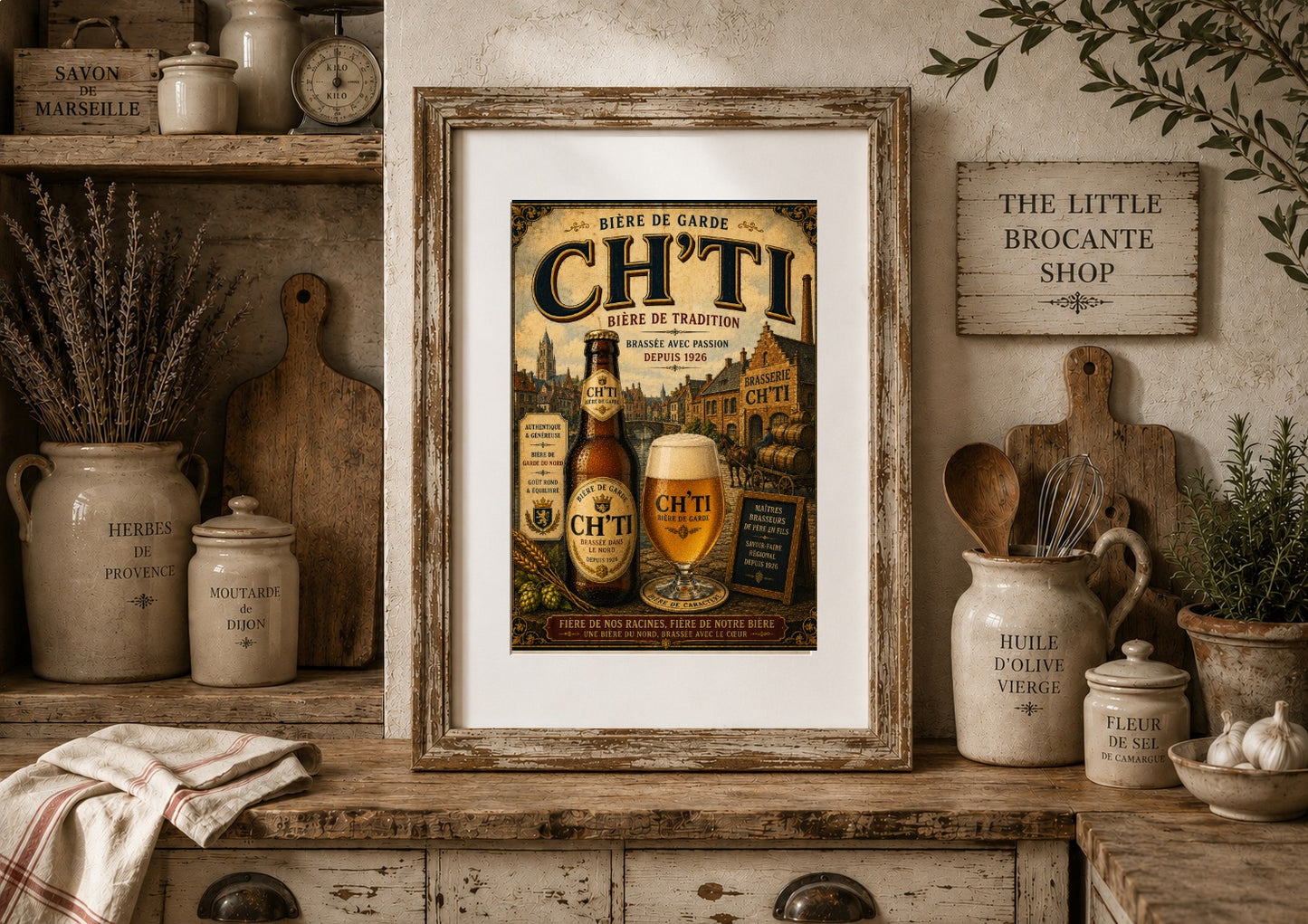 Ch'Ti Bière de Garde Vintage Beer Poster – French Brewery Wall Art