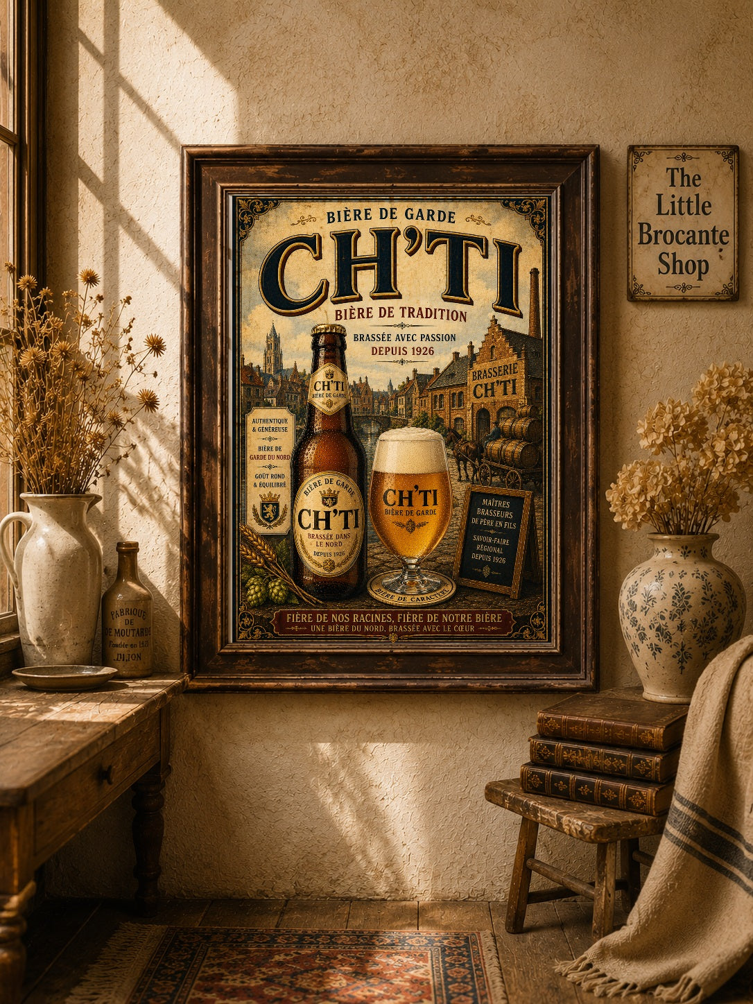 Ch'Ti Bière de Garde Vintage Beer Poster – French Brewery Wall Art