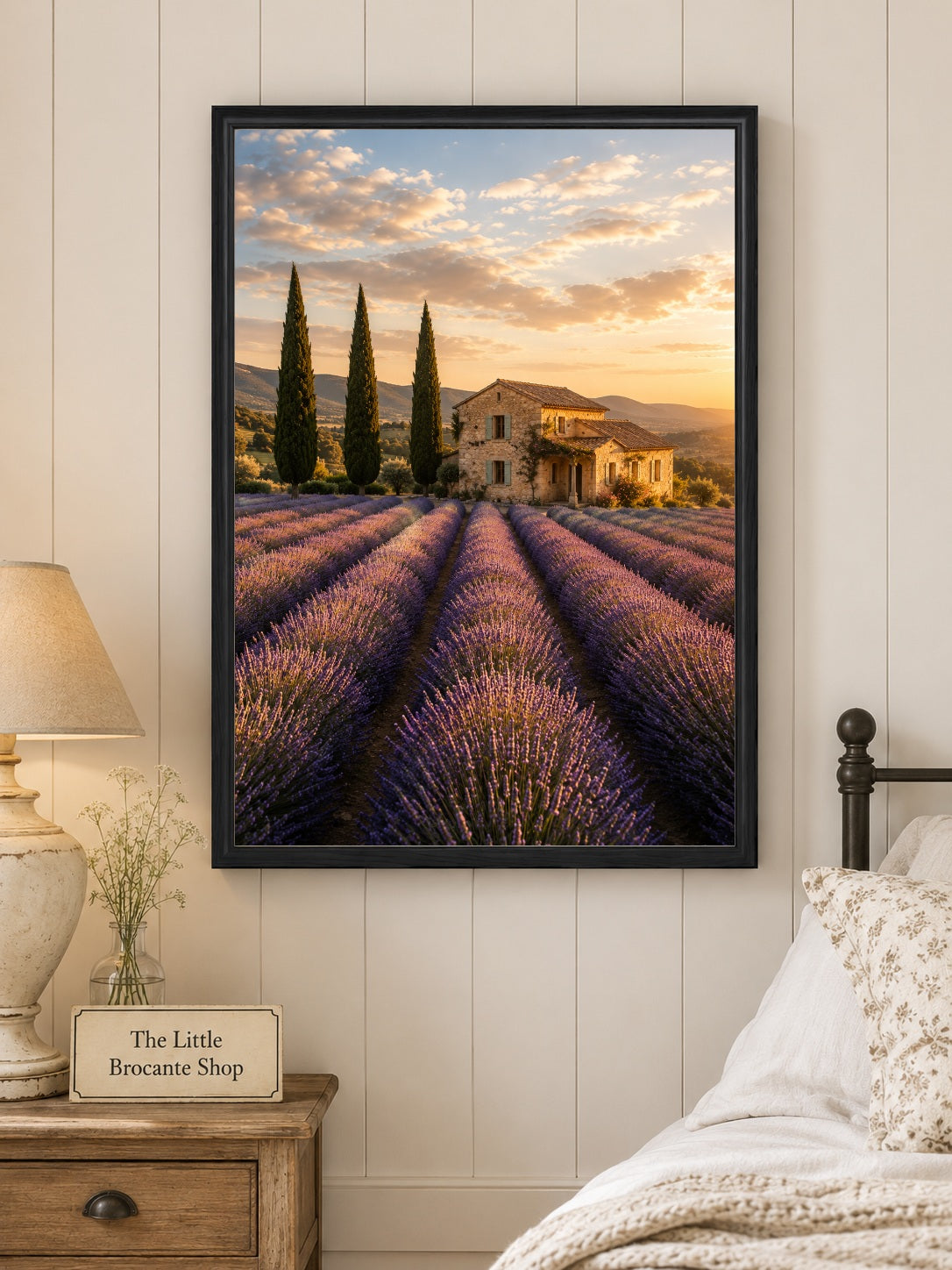 Champs de Lavande Print | Provence Lavender Field Wall Art | French Country Landscape | A5, A4, A3, A2 & A1