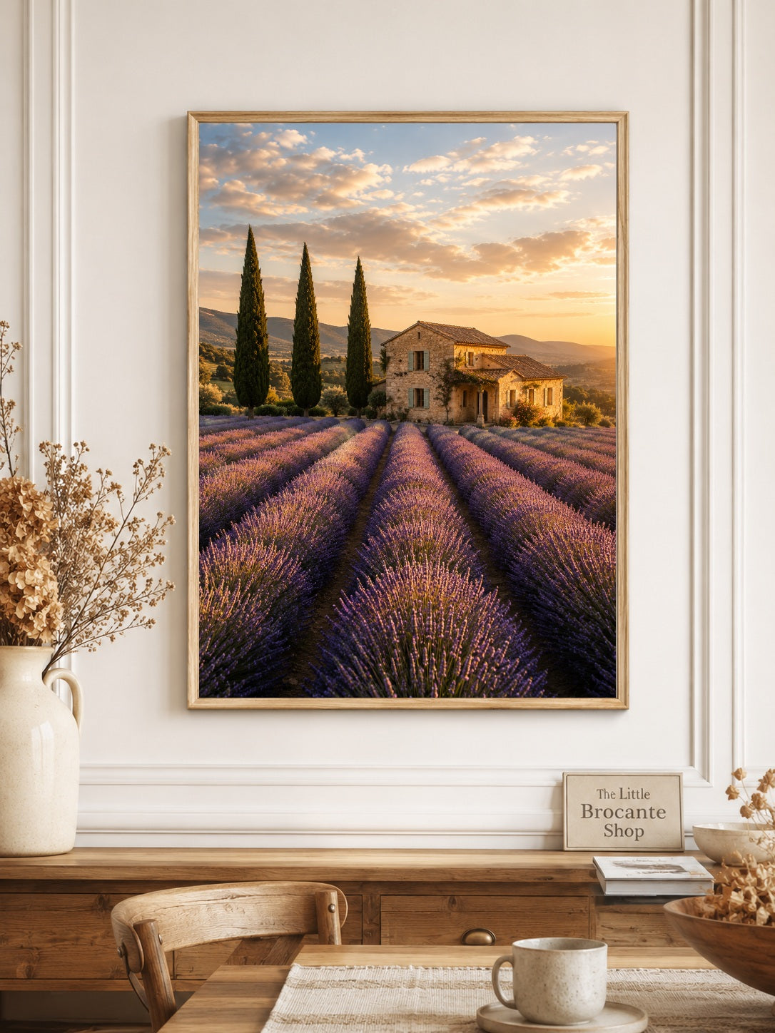 Champs de Lavande Print | Provence Lavender Field Wall Art | French Country Landscape | A5, A4, A3, A2 & A1