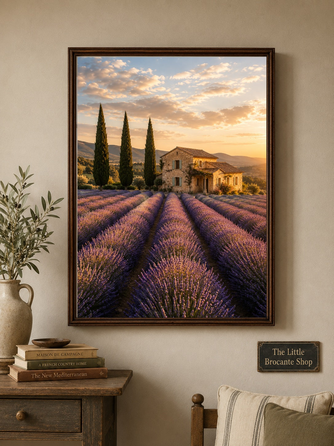Champs de Lavande Print | Provence Lavender Field Wall Art | French Country Landscape | A5, A4, A3, A2 & A1
