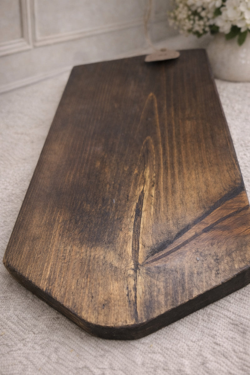 Vintage Wooden Charcuterie Board with Handle
