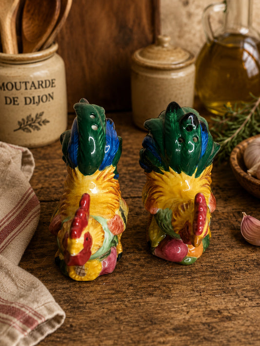 Vintage Ceramic Cockerel Salt & Pepper Pots