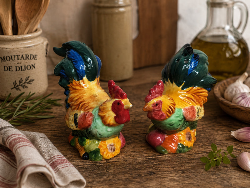 Vintage Ceramic Cockerel Salt & Pepper Pots