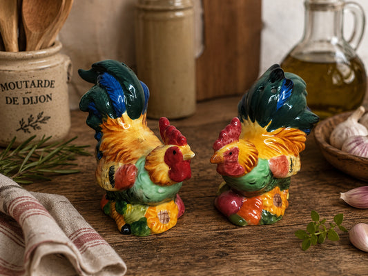 Vintage Ceramic Cockerel Salt & Pepper Pots