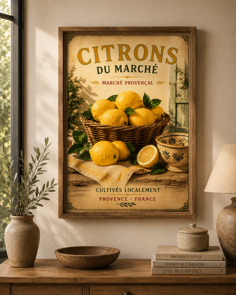 French Provence Lemons Print – A3 size
