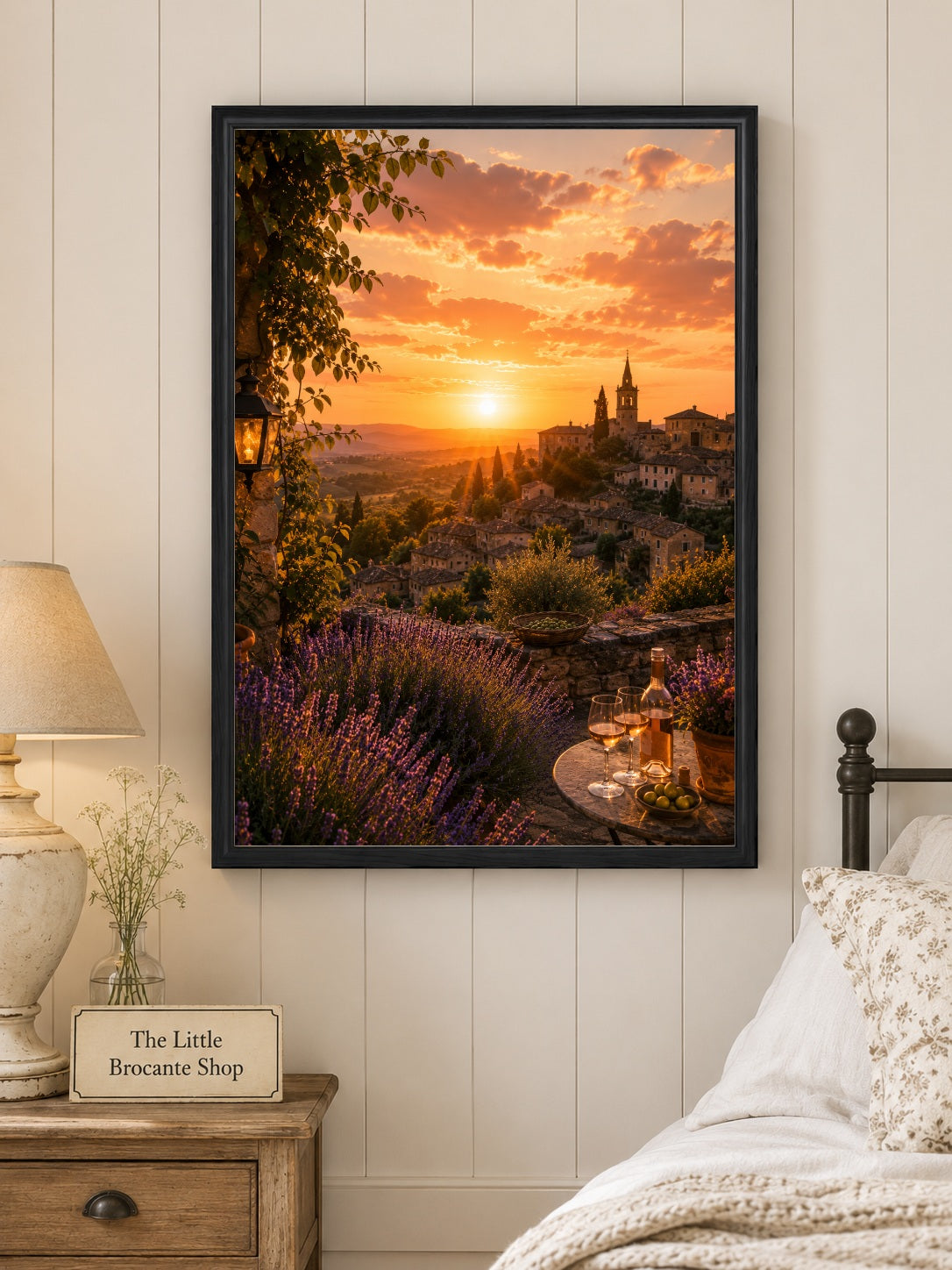 Coucher de Soleil en Provence Print | French Provence Sunset Wall Art | Provence Landscape | A5, A4, A3, A2 & A1