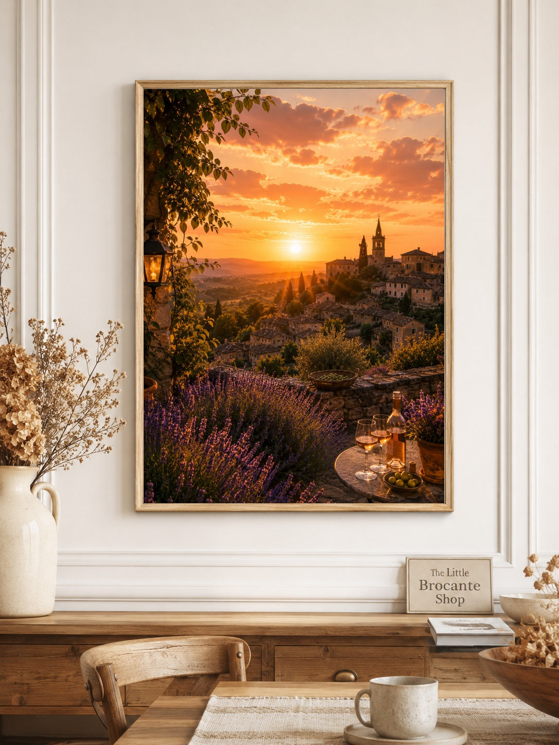 Coucher de Soleil en Provence Print | French Provence Sunset Wall Art | Provence Landscape | A5, A4, A3, A2 & A1