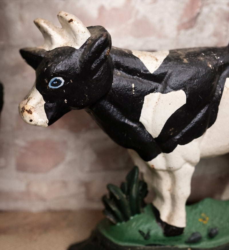 French Vintage Cast Iron Cow Door Stop