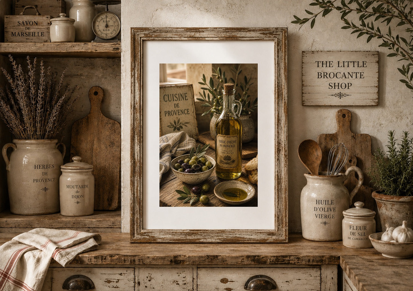 Cuisine de Provence Olive Oil Print – French Kitchen Wall Art