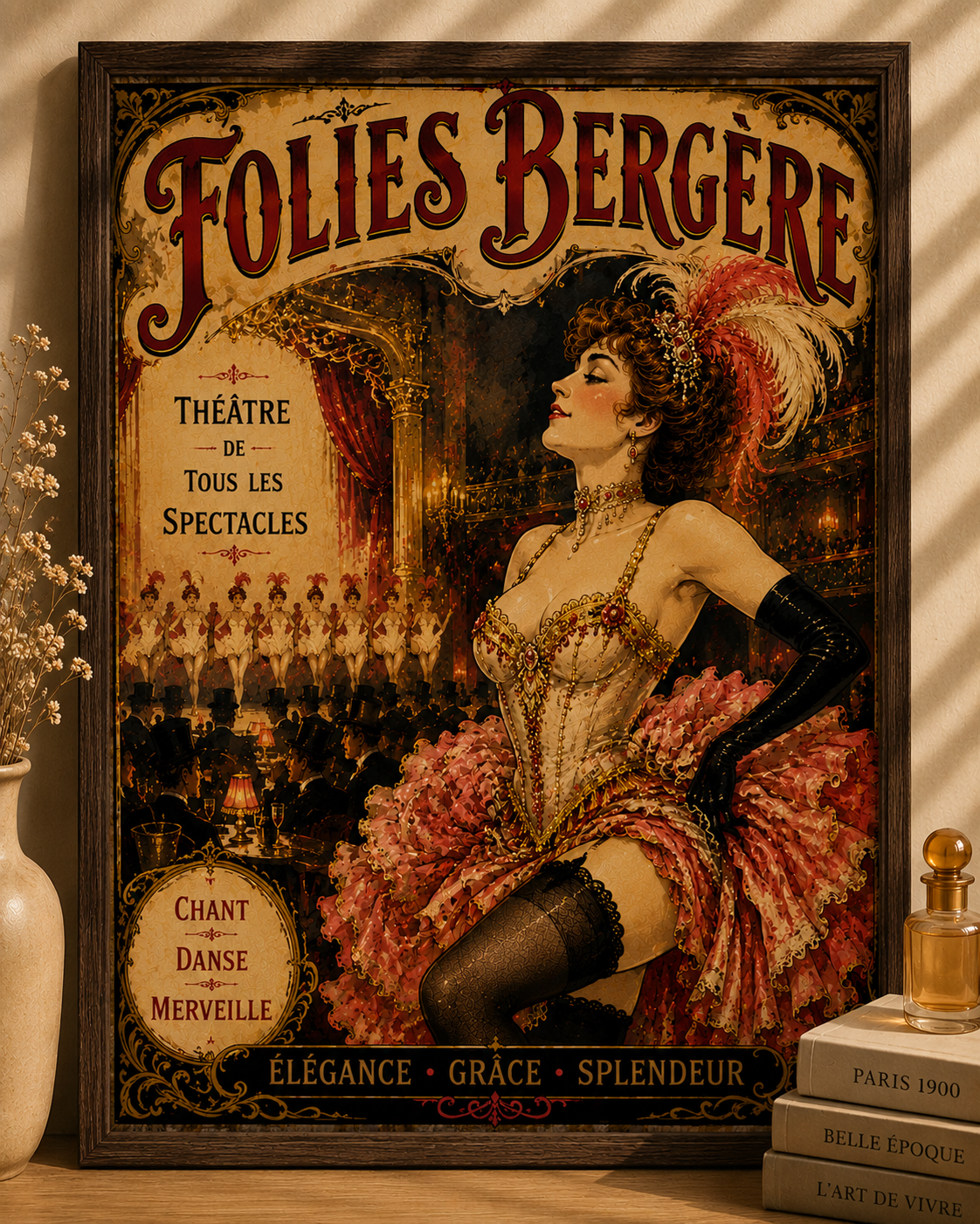 Folies Bergere Print in Bell Epoque Style - Exclusive French Print