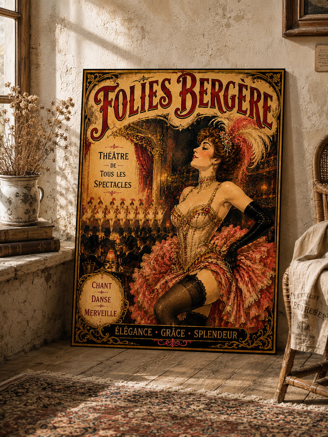 Folies Bergere Print in Bell Epoque Style - Exclusive French Print