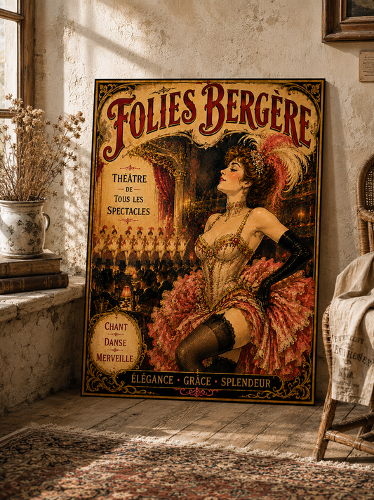 Folies Bergere Print in Bell Epoque Style - Exclusive French Print