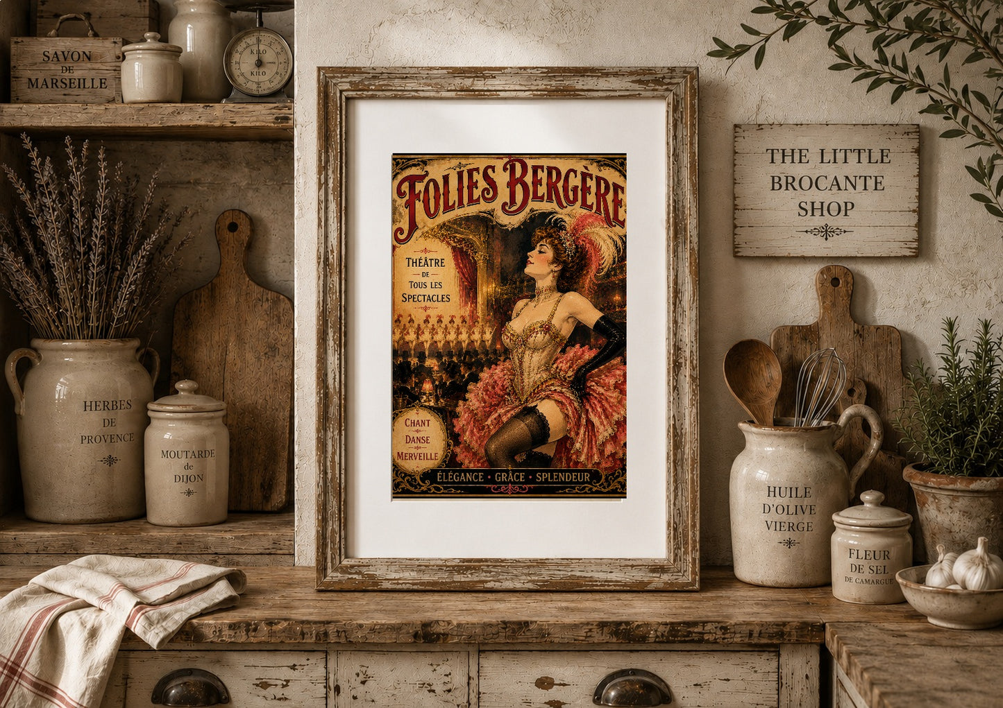 Folies Bergere Print in Bell Epoque Style - Exclusive French Print
