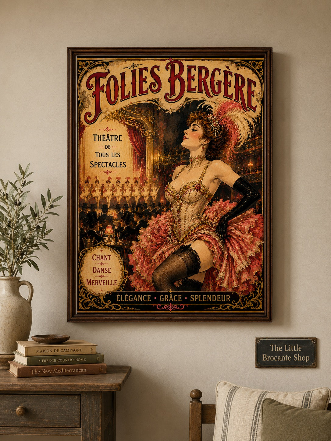 Folies Bergere Print in Bell Epoque Style - Exclusive French Print