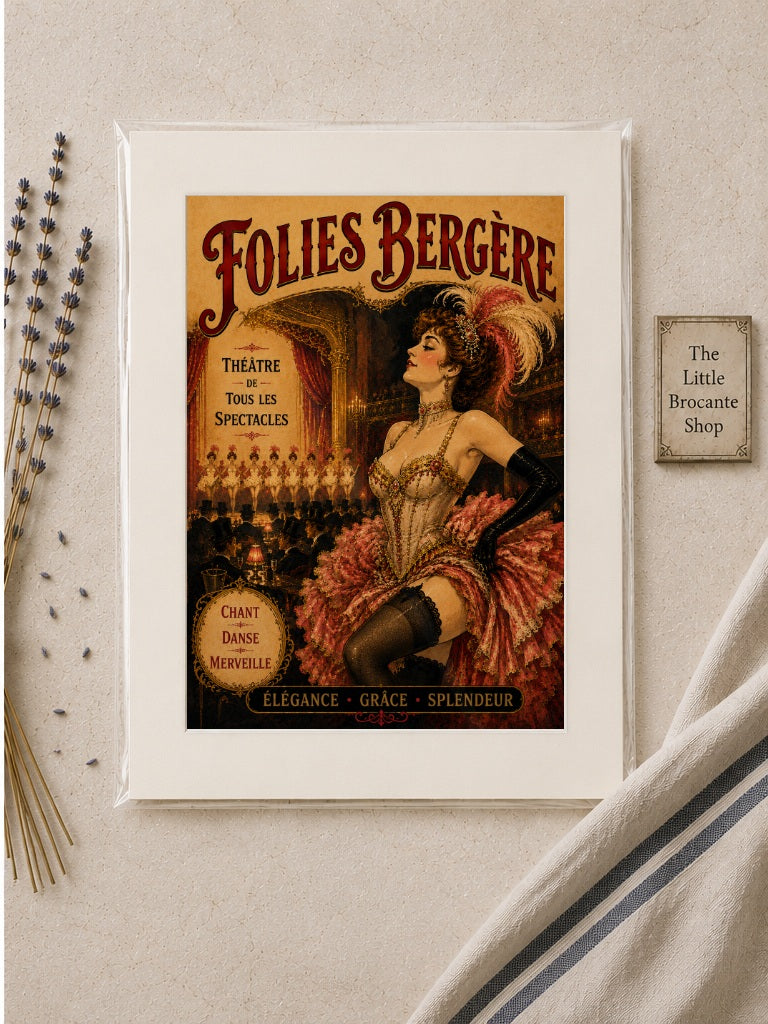 Folies Bergère Paris Cabaret Print | Belle Époque Unframed French Print