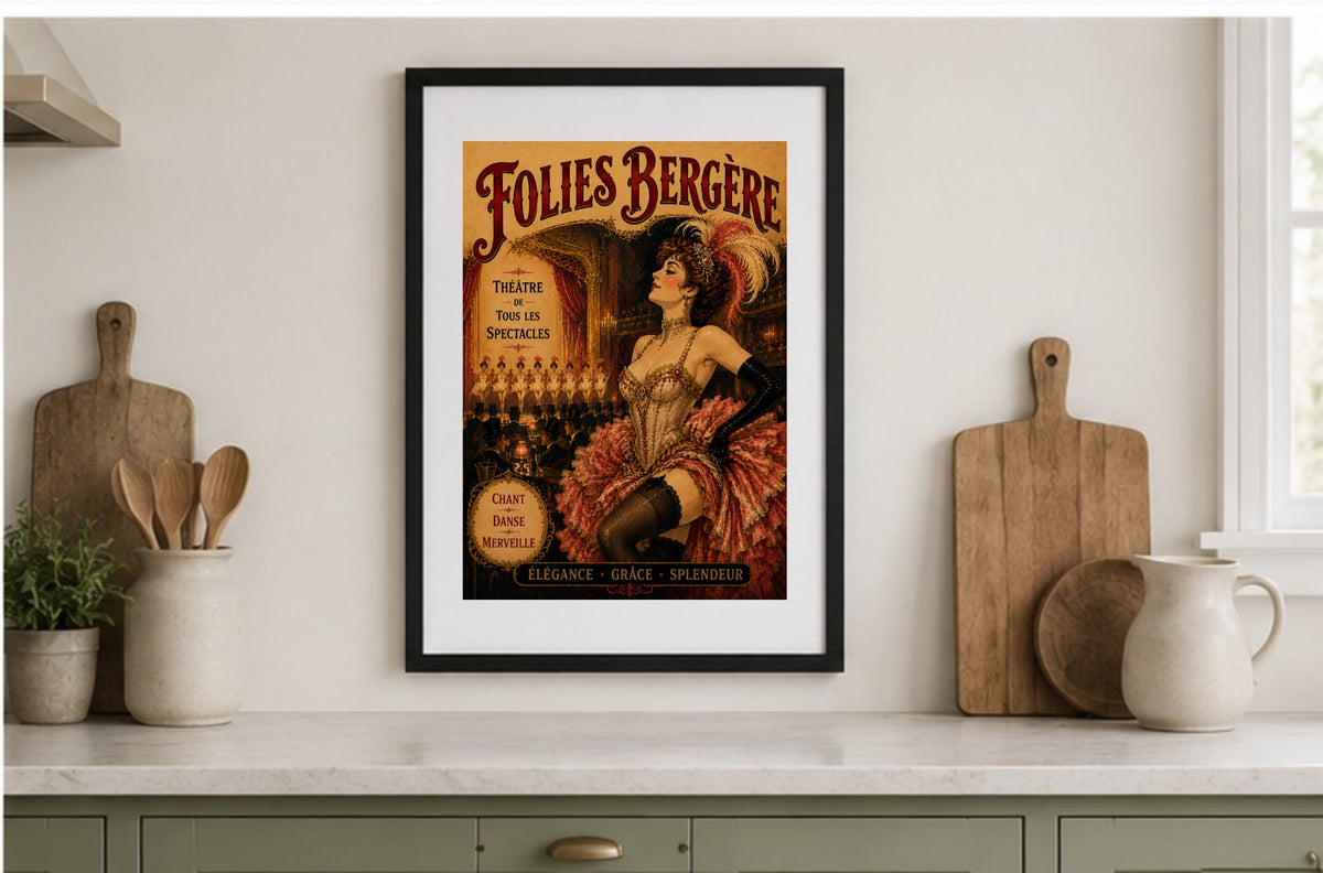 Folies Bergère Paris Cabaret Print | Belle Époque French Framed Print