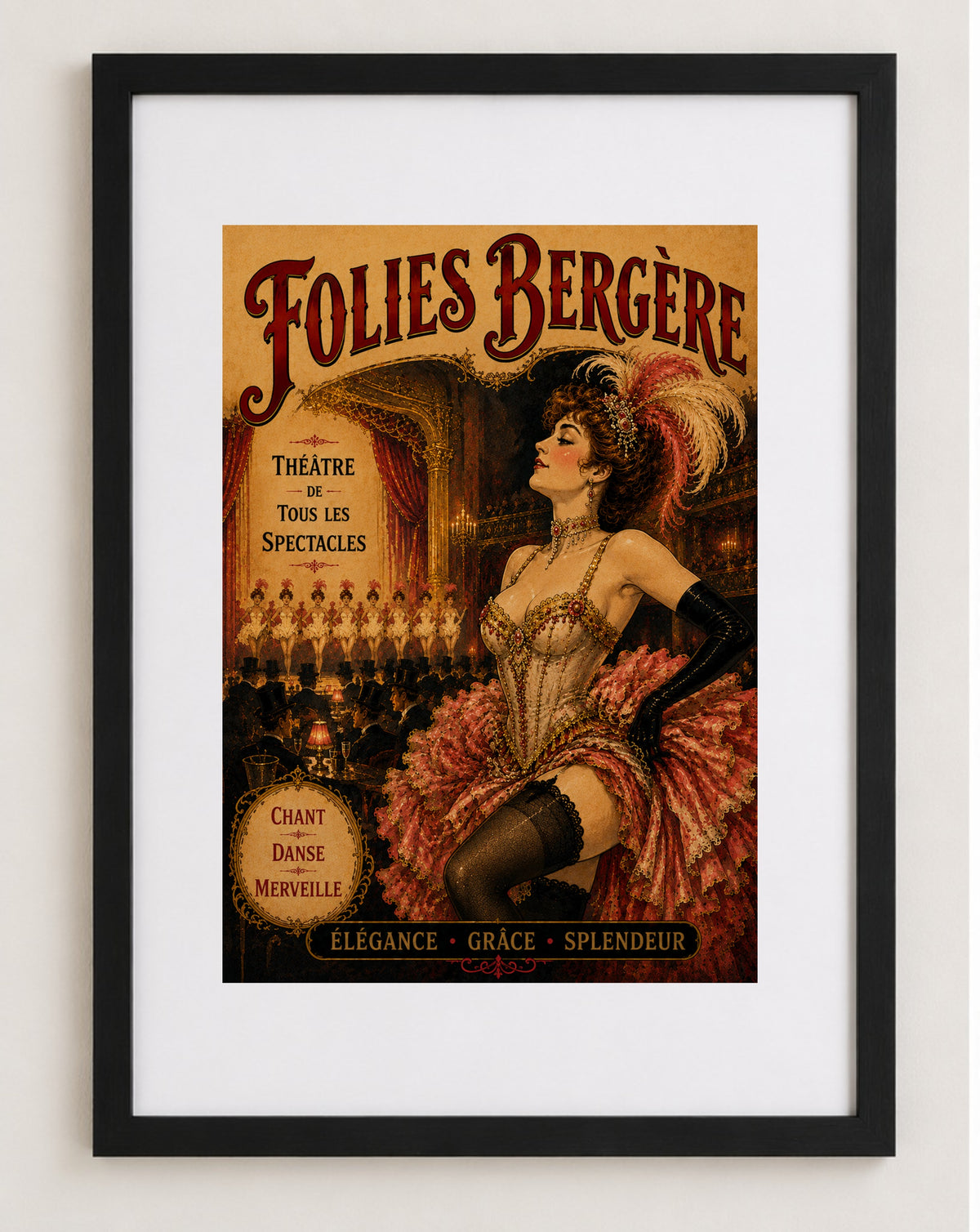 Folies Bergère Paris Cabaret Print | Belle Époque French Framed Print